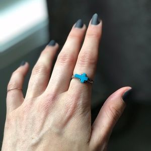 Turquoise Cross Ring